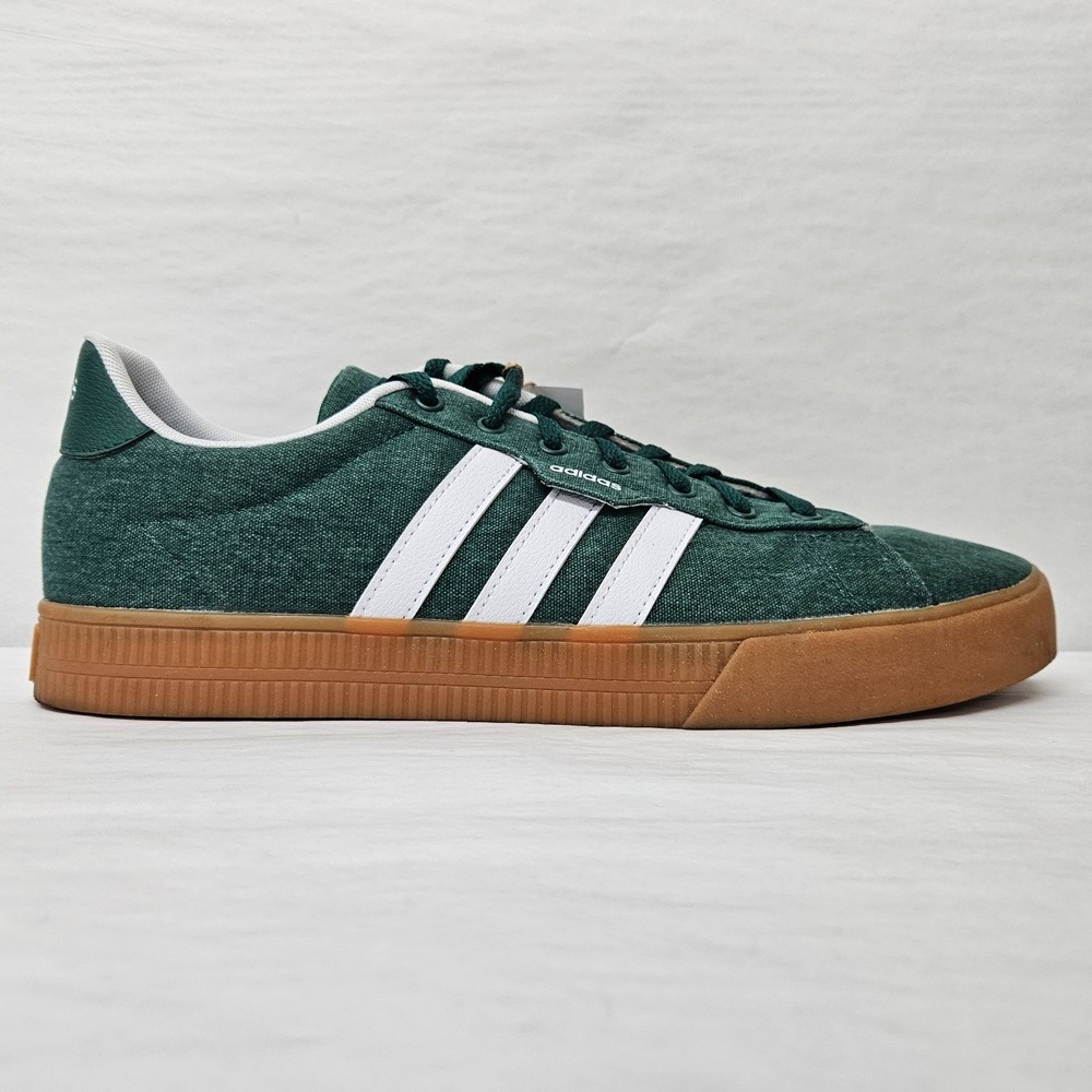 Adidas Daily 3.0 Sneakers IF7487 Collegiate Green White Gum Men's Size 13 - Picture 3 of 10